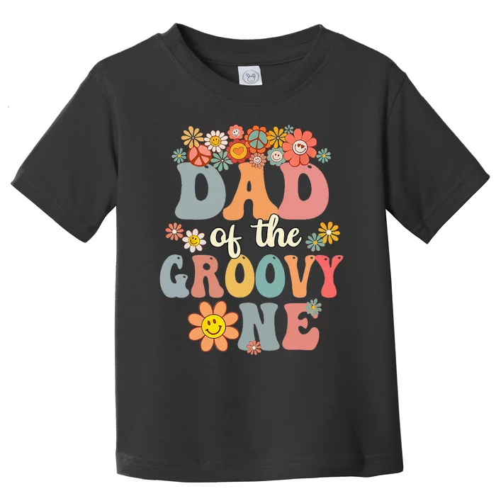 Dad Of Groovy One Matching Family 1st Birthday Party Toddler T-Shirt