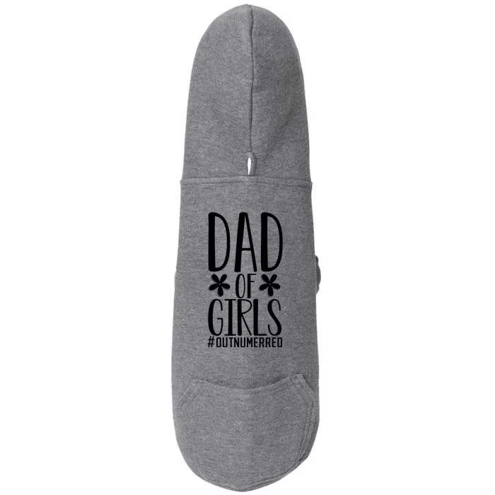 Dad Of Girls Funny Dad Girls Gift Doggie 3-End Fleece Hoodie