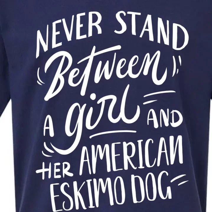 Dog Owner Gift A And Her American Eskimo Dog Gift Sueded Cloud Jersey T-Shirt