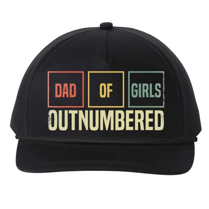 Dad Of Girl Outnumbered Father Day Snapback Five-Panel Rope Hat