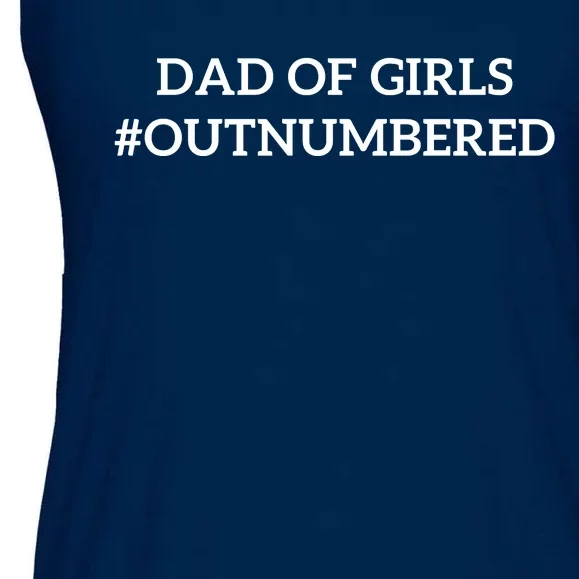 Dad Of Girl Outnumbered Funny Ladies Essential Flowy Tank