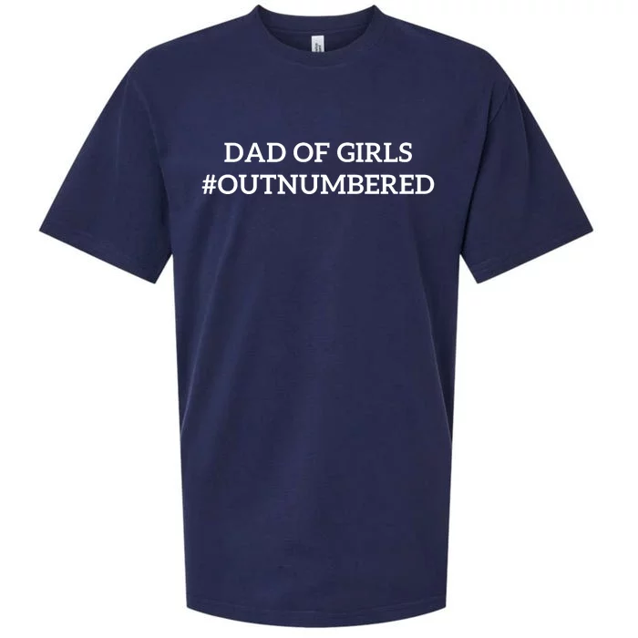 Dad Of Girl Outnumbered Funny Sueded Cloud Jersey T-Shirt