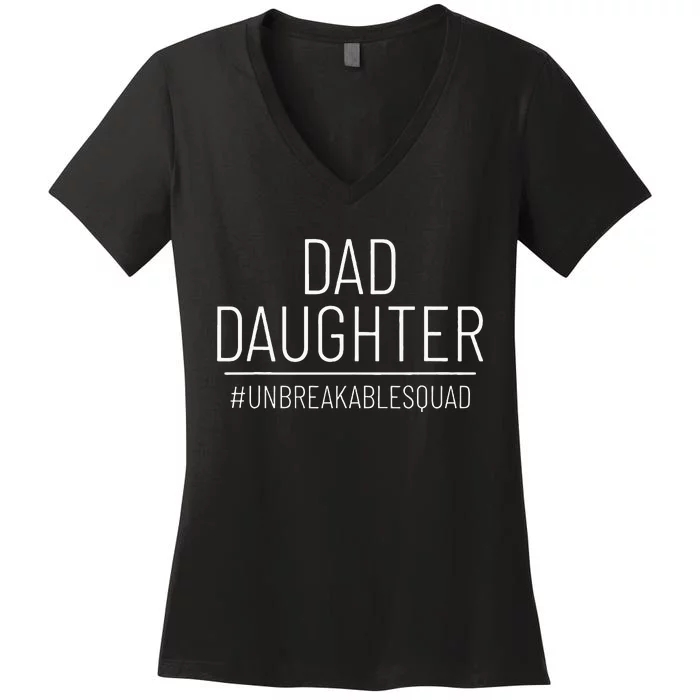 Dad Of Girl Funny Fathers Day 2024 Women's V-Neck T-Shirt