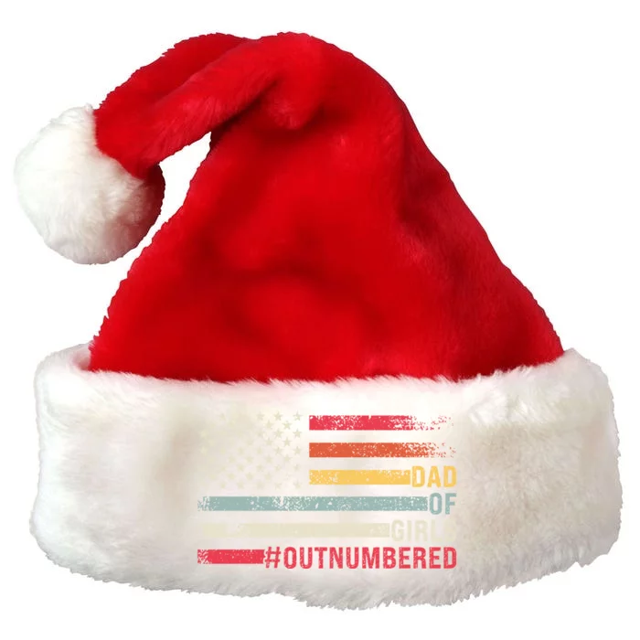 Dad Of Girls Outnumbered Father Cute Gift Premium Christmas Santa Hat