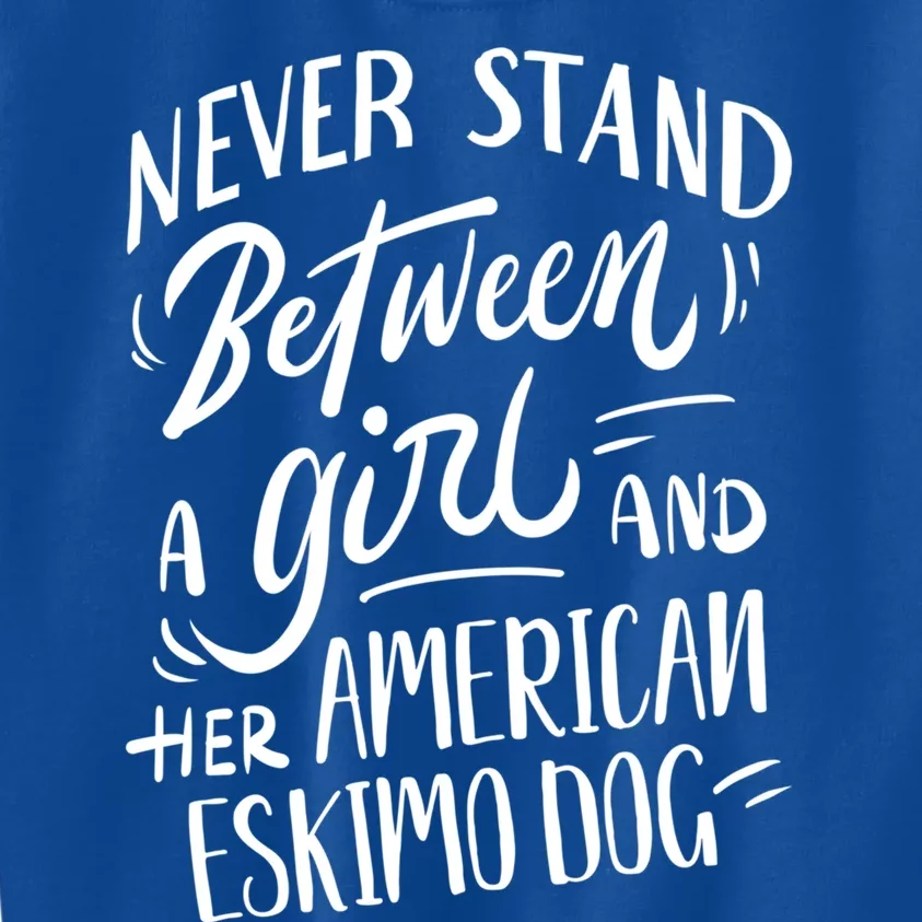 Dog Owner Gift A And Her American Eskimo Dog Great Gift Kids Sweatshirt