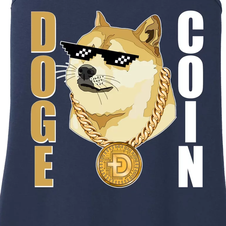 Doge Coin Gansta Thug Dogecoin Crypto Currency Ladies Essential Tank