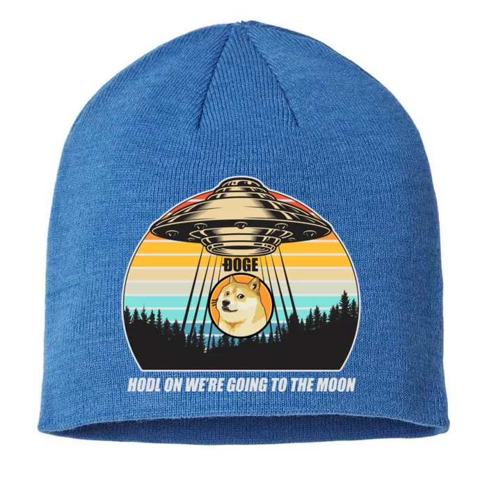 Doge Coin UFO Doge Crypto Currency To The Moon 8 1/2in Sustainable Knit Beanie