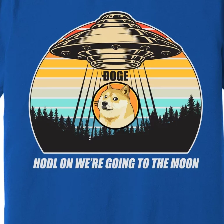 Doge Coin UFO Doge Crypto Currency To The Moon Premium T-Shirt