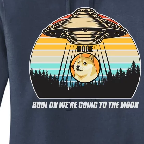 Doge Coin UFO Doge Crypto Currency To The Moon Women's Pullover Hoodie