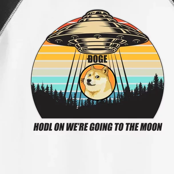 Doge Coin UFO Doge Crypto Currency To The Moon Toddler Fine Jersey T-Shirt