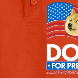 DOGE For President Make America Wow Again Dry Zone Grid Performance Polo