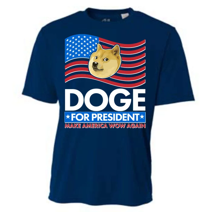 DOGE For President Make America Wow Again Cooling Performance Crew T-Shirt