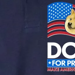 DOGE For President Make America Wow Again Softstyle Adult Sport Polo