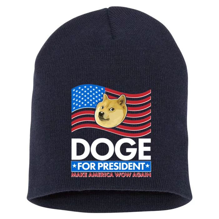 DOGE For President Make America Wow Again Short Acrylic Beanie