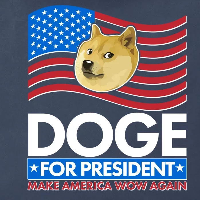 DOGE For President Make America Wow Again Zip Tote Bag