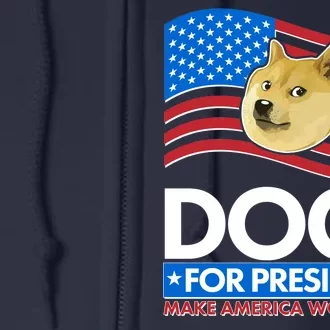 DOGE For President Make America Wow Again Full Zip Hoodie