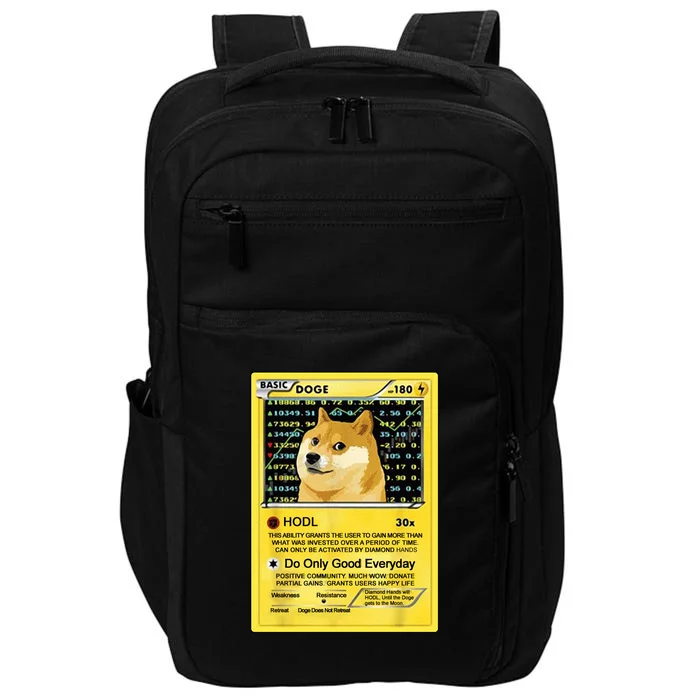 Doge HODL Card Crypto Currency Funny Impact Tech Backpack