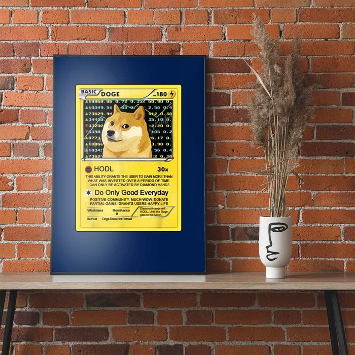 Doge HODL Card Crypto Currency Funny Poster