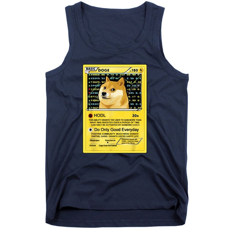 Doge HODL Card Crypto Currency Funny Tank Top