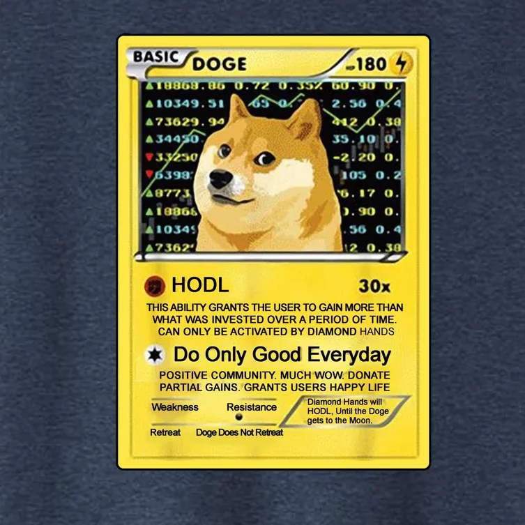 Doge HODL Card Crypto Currency Funny Women's Crop Top Tee