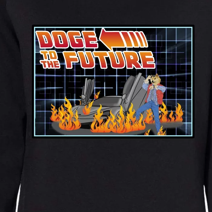 Doge To The Future Womens California Wash Sweatshirt