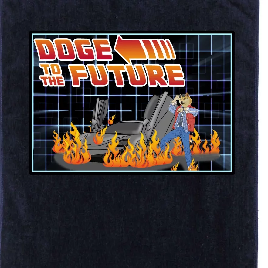 Doge To The Future Platinum Collection Golf Towel