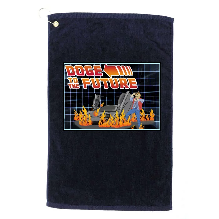 Doge To The Future Platinum Collection Golf Towel