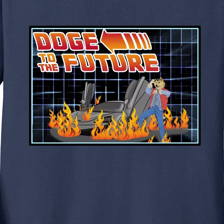 Doge To The Future Kids Long Sleeve Shirt