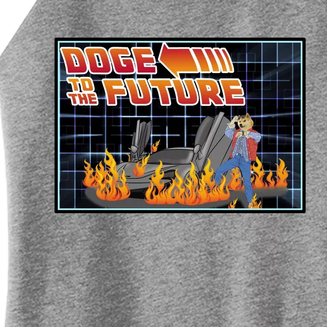 Doge To The Future Women’s Perfect Tri Rocker Tank