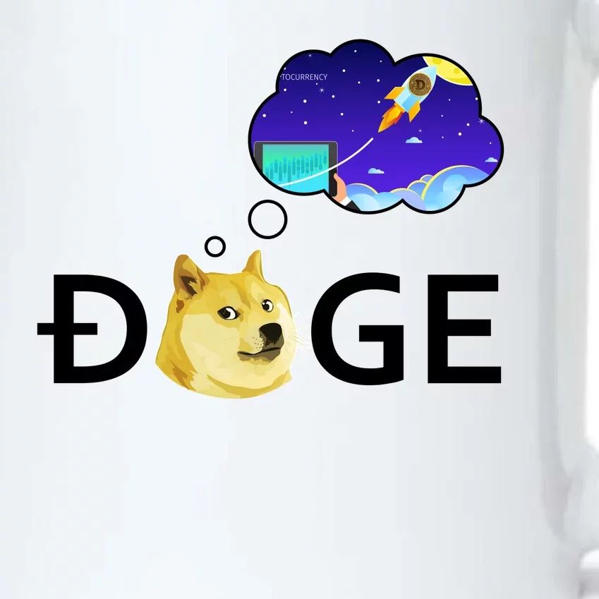 Doge To The Moon Crypto Currency Dogecoin Black Color Changing Mug