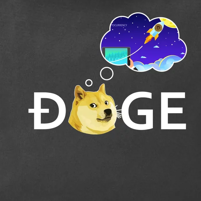 Doge To The Moon Crypto Currency Dogecoin Zip Tote Bag