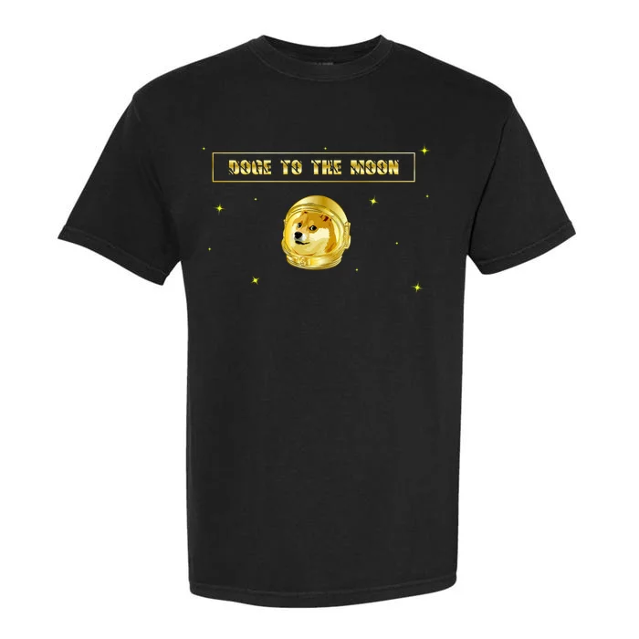 Doge To The Moon Dogecoin Crypto Currency Garment-Dyed Heavyweight T-Shirt