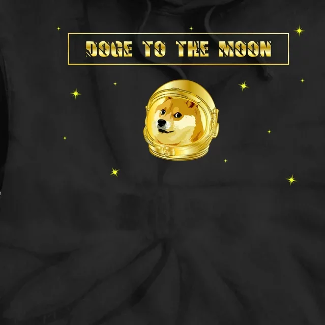 Doge To The Moon Dogecoin Crypto Currency Tie Dye Hoodie