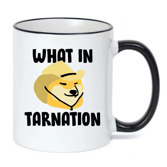 Doge What In Tarnation Black Color Changing Mug