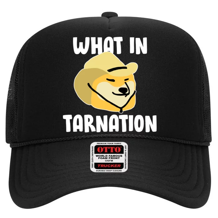 Doge What In Tarnation High Crown Mesh Trucker Hat