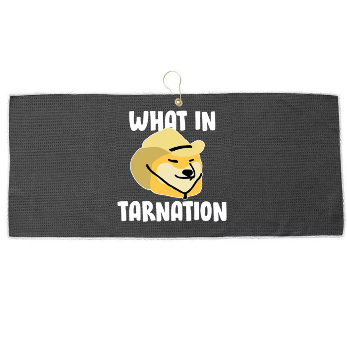 Doge What In Tarnation Large Microfiber Waffle Golf Towel