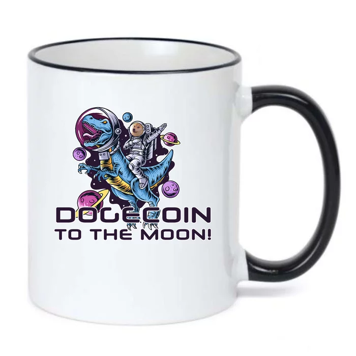 Dogecoin Crypto Currency Doge Dinosaur Black Color Changing Mug