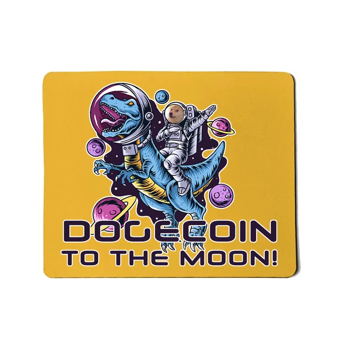 Dogecoin Crypto Currency Doge Dinosaur Mousepad