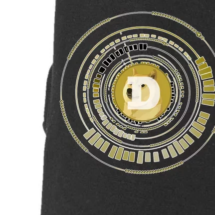 Dogecoin Cryptocurrency Crypto Gold Logo Doggie 3-End Fleece Hoodie