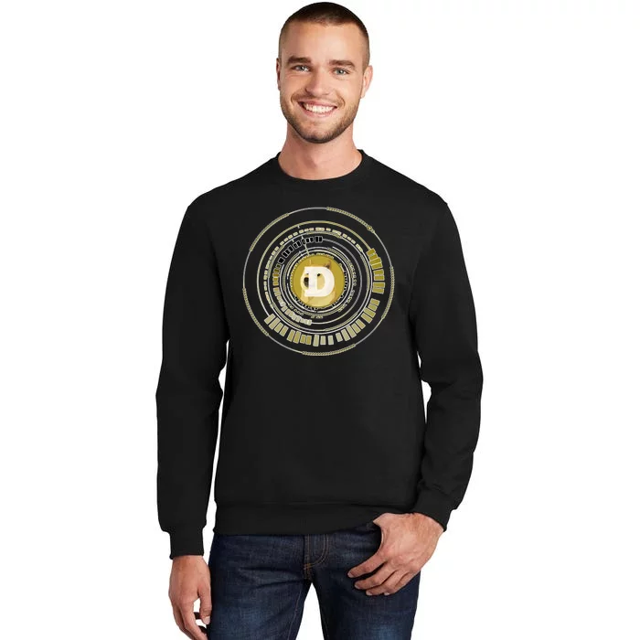 Dogecoin Cryptocurrency Crypto Gold Logo Tall Sweatshirt