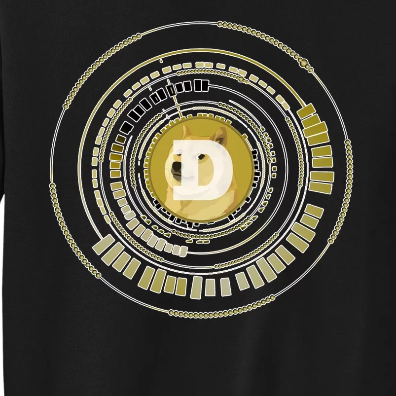 Dogecoin Cryptocurrency Crypto Gold Logo Tall Sweatshirt