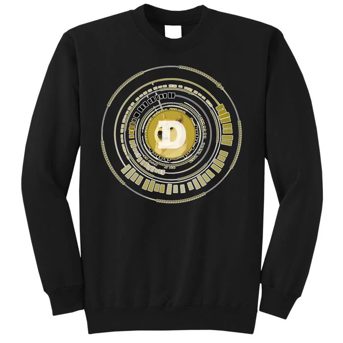 Dogecoin Cryptocurrency Crypto Gold Logo Tall Sweatshirt