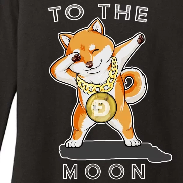 Dogecoin Dab To The Moon Womens CVC Long Sleeve Shirt