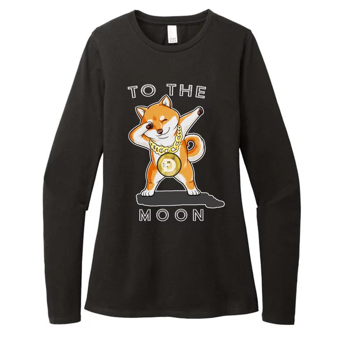 Dogecoin Dab To The Moon Womens CVC Long Sleeve Shirt