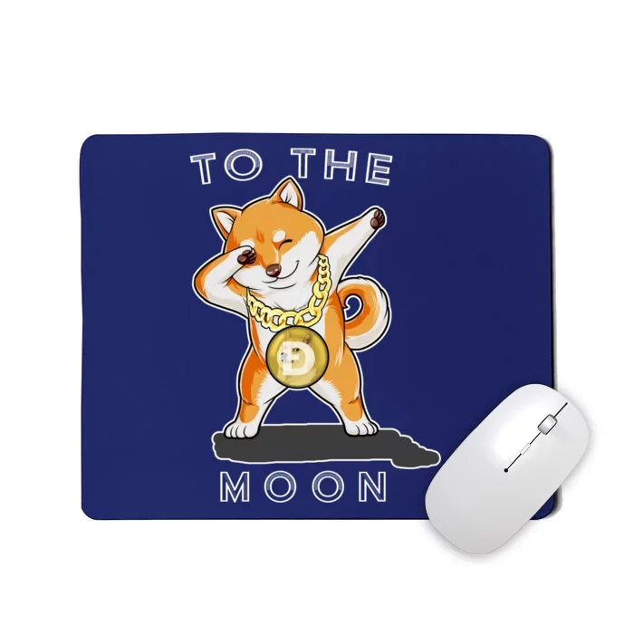 Dogecoin Dab To The Moon Mousepad