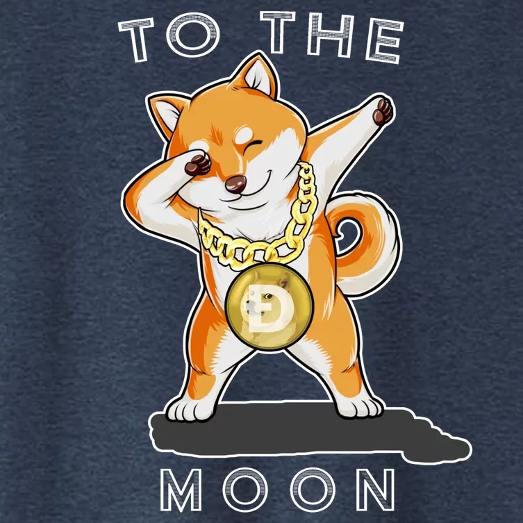 Dogecoin Dab To The Moon Women's Crop Top Tee