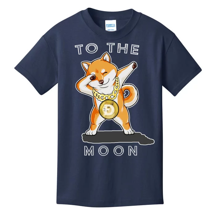 Dogecoin Dab To The Moon Kids T-Shirt