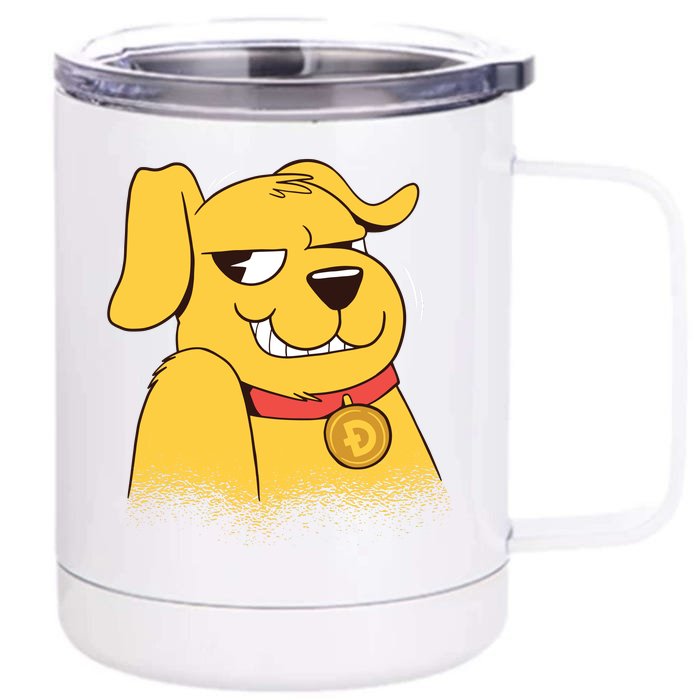 DogeCoin Dog Front & Back 12oz Stainless Steel Tumbler Cup