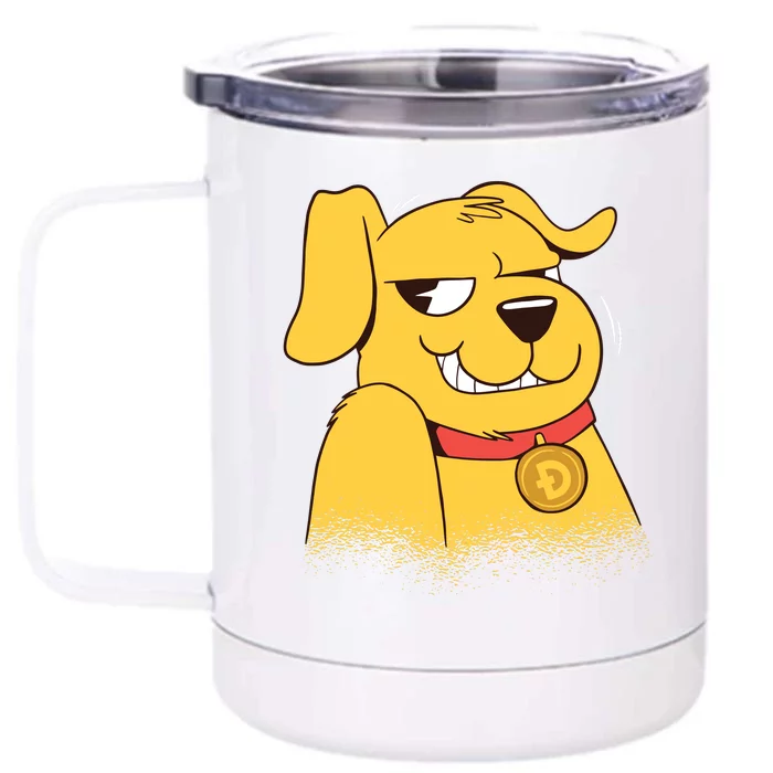 DogeCoin Dog Front & Back 12oz Stainless Steel Tumbler Cup