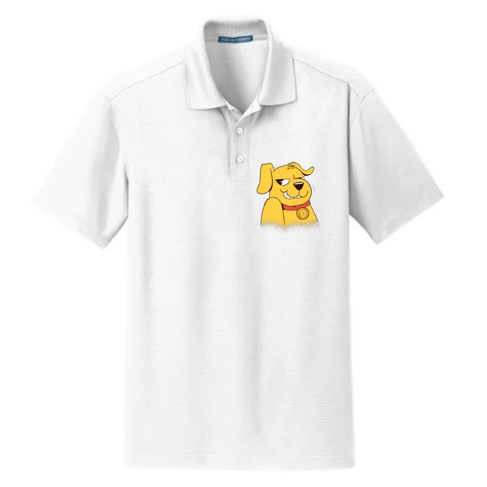 DogeCoin Dog Dry Zone Grid Performance Polo